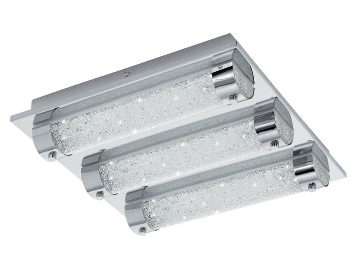 Applique LED 35x35cm chrome cristal Tolorico