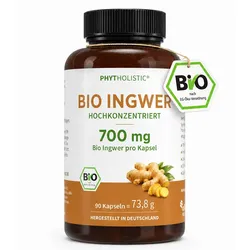 PHYTHOLISTIC Bio Ingwer 700 mg Kapseln 90 St