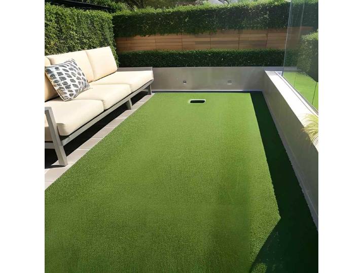 Gazon artificiel 1x5 m 7-9 mm Résistant aux UV Pelouse artificielle verte 5m² pour jardin et balcon Tapis de gazon fin sécurisé