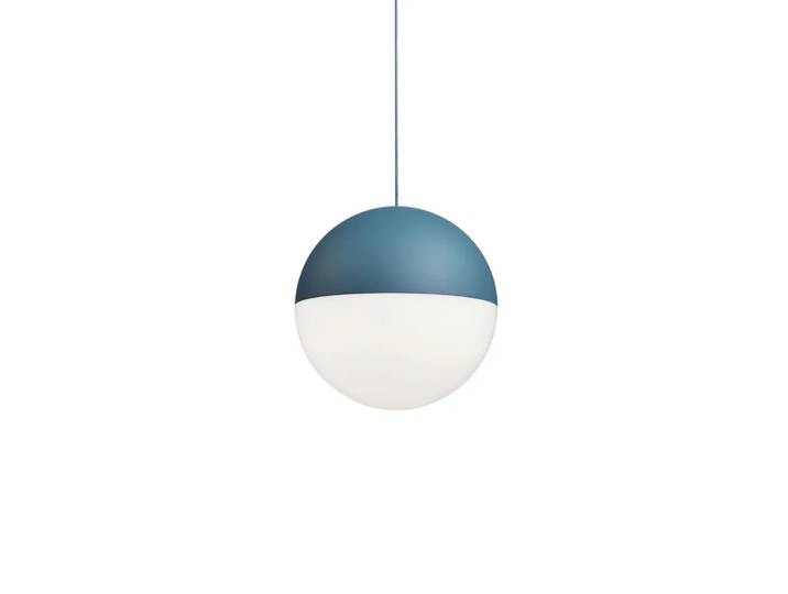 Flos Suspension String Light Sphere Bleu, câble 12 m