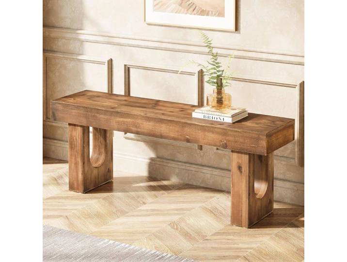 Banc d'entrée - LITTLE TREE - Little Tree - 120×30×45 cm - Bois massif - Marron rustique