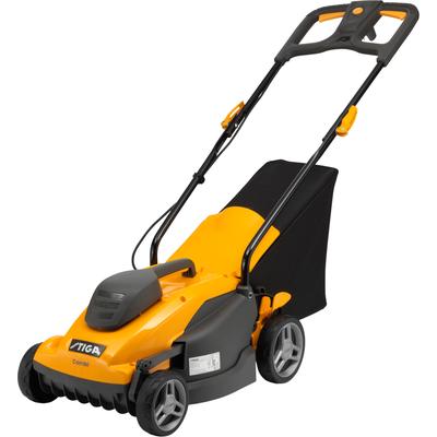 Elektrorasenmäher STIGA GARDEN "Combi 336c", gelb, B:41cm H:97cm T:130cm, Rasenmäher, Mulchfunktion