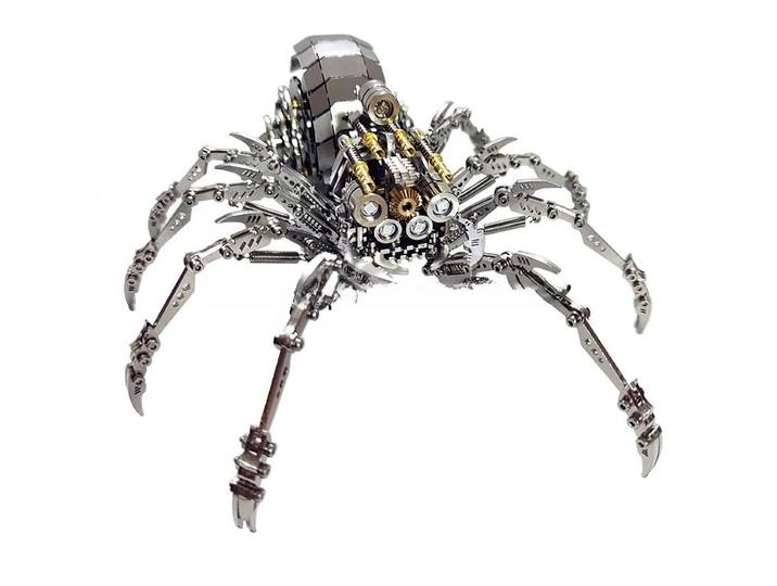 Modèle à assembler en métal Steel Warcraft Spider King Plus, puzzle 3D, insecte mécanique, jouet créatif fait à la main