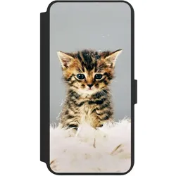 Nivocase Klapphülle für Samsung Galaxy S24+ Handyhülle aus Kunst Leder NIVOflip schwarz Feder Haustier (Samsung Galaxy S24+), Smartphone Hülle, Schwarz