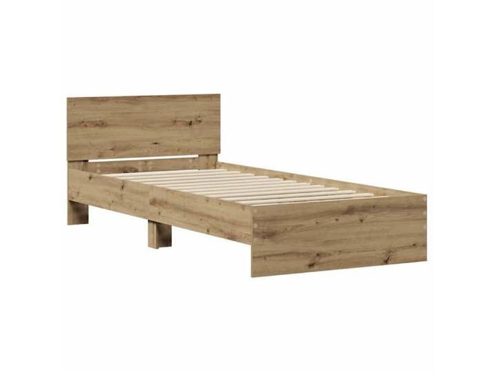 ESTINK® Structure de lit adulte/enfant - chêne artisanal 90x200 cm - Bois d'ingénierie @2469@