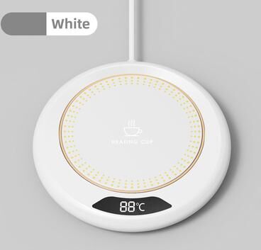Modern Mode Marketplace USB Mug Warmer Heated Coaster With Temperature Settings white