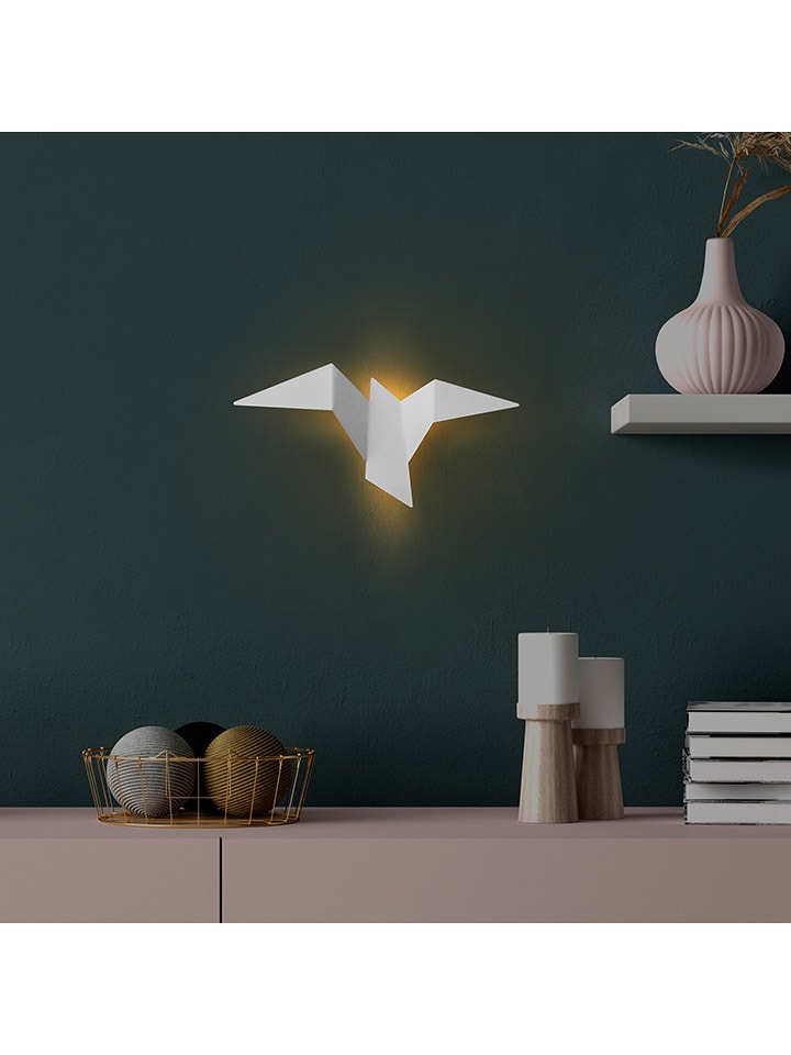 ABERTO DESIGN LED-Wandleuchte "Pacali" in Weiß - (B)31 x (H)16 cm - onesize