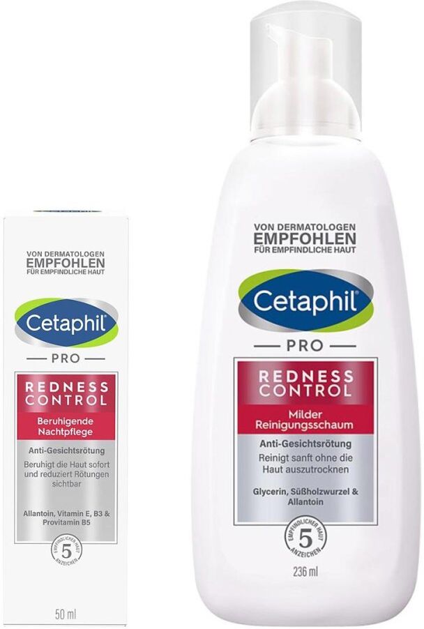 Cetaphil Pro RednessControl Reinigungsschaum + Nachtpflege