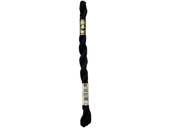 DMC Perlgarn 310 schwarzDMC Sticktwist 0311 dunkelgrau