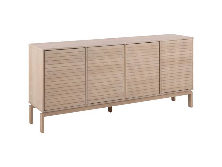 Livetastic Sideboard, Eiche, Eiche, furniert,massiv,massiv, 4 Fächer, 180x80x40 cm, Wohnzimmer, Kommoden & Sideboards, Sideboards