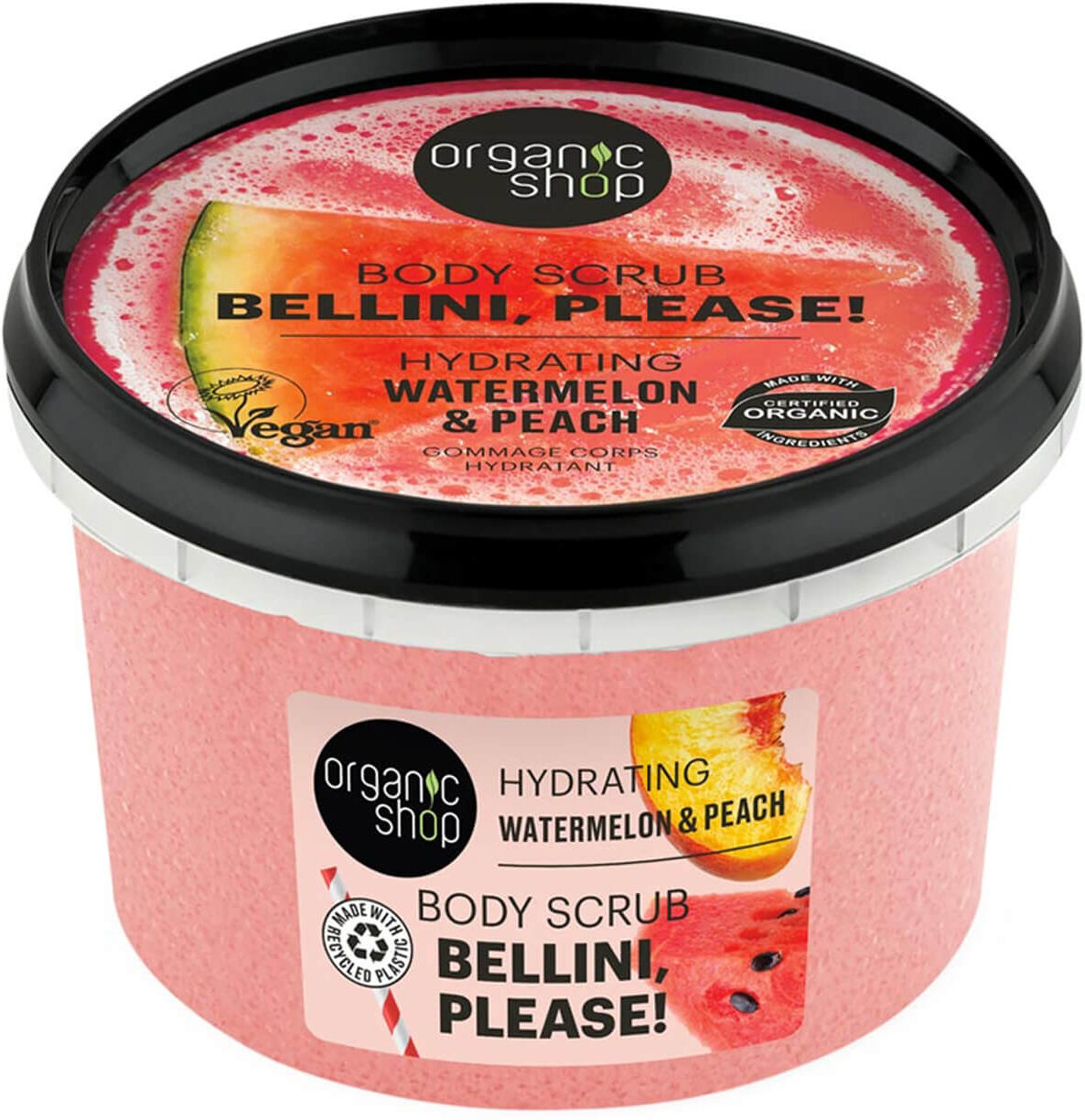 ORGANIC SHOP Watermelon & Peach Body Scrub 250ml