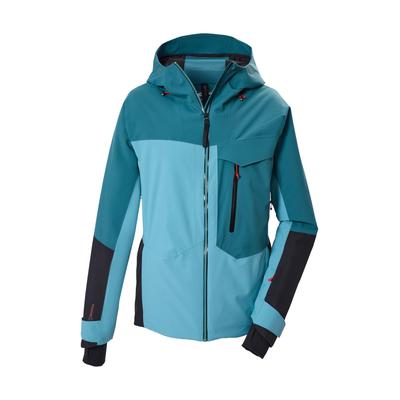 Skijacke KILLTEC "KSW 66 MN SKI JCKT", Herren, Gr. 3XL, blau (rauchmint), Obermaterial: 100% Polyester.Futter: 100% Polyester.Füllung: 100% Polyester, Jacken Skijacke, Trendige, wasserdichte Skijacke mit Atmungsaktivität und Schneefang