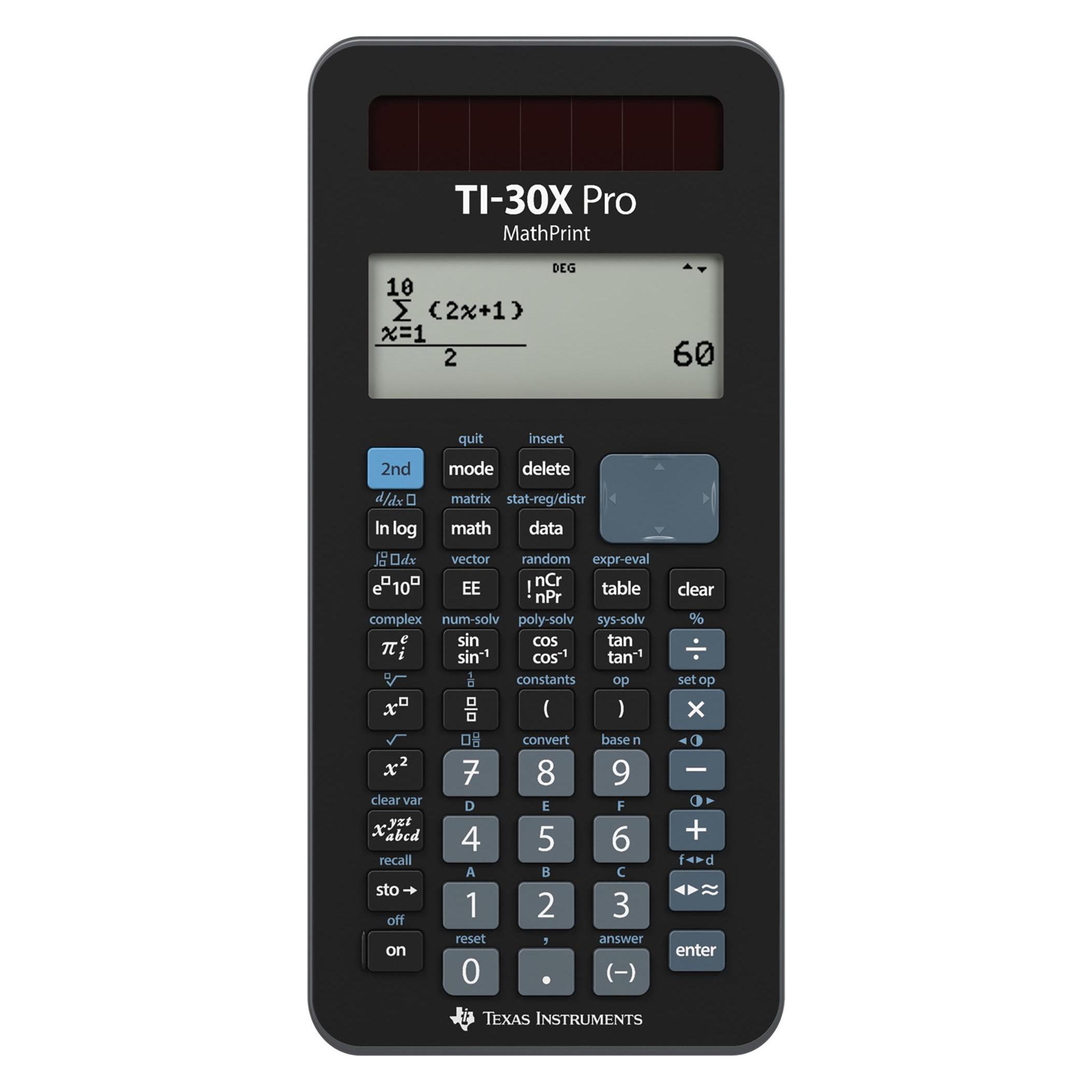 TI 30X Pro MathPrint (Batteriebetrieb, Solarenergie) (30XPROMPTBL2E5)