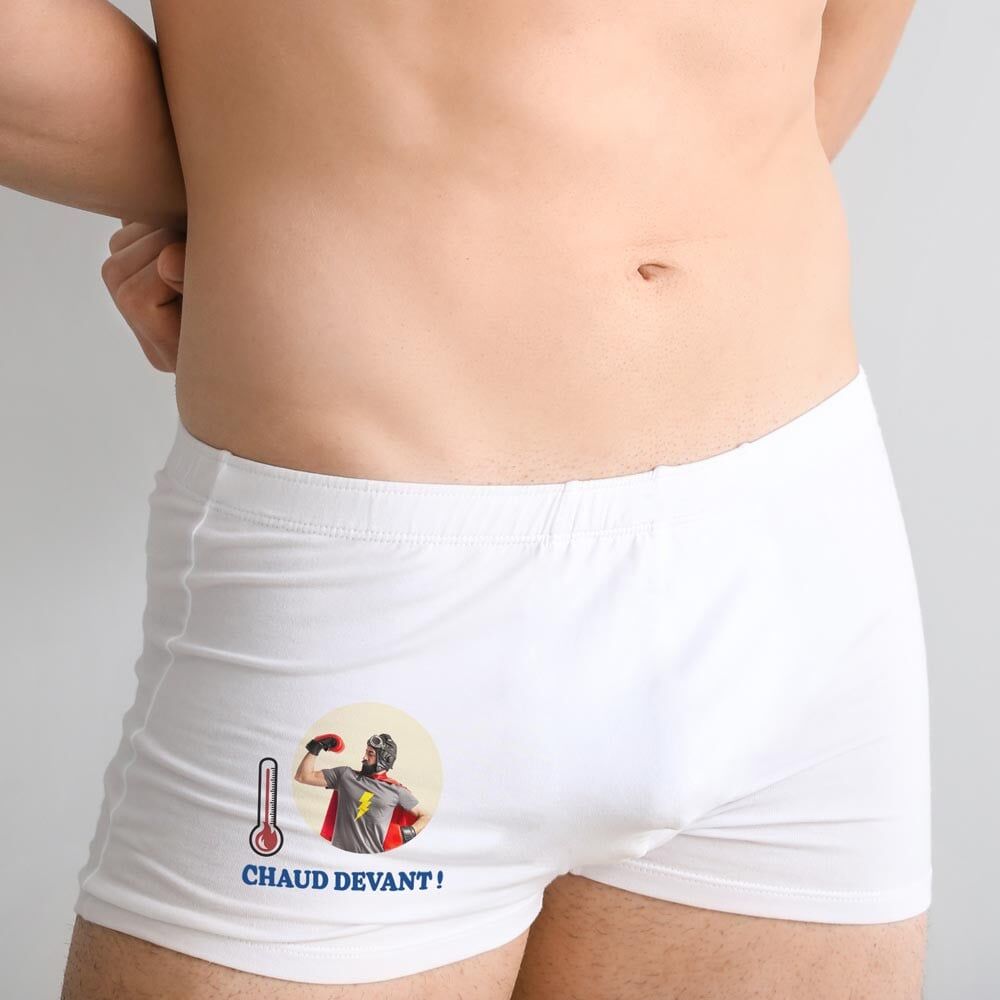 Ocadeau Boxer personnalisé chaud devant