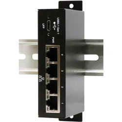 Exsys EX-1330M, 4x Ethernet USB 3.0/3.1 (USB 3.0, RJ45 (4x)), Netzwerk Adapter, Schwarz