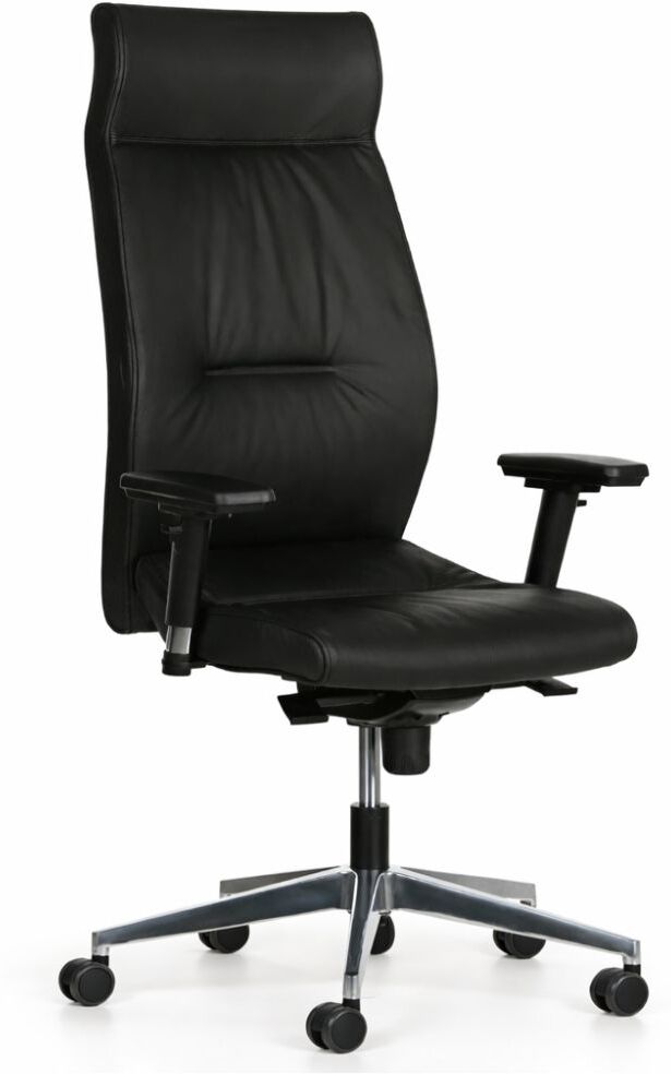 Antares Echtleder-Chefsessel Leder MEGA, schwarz