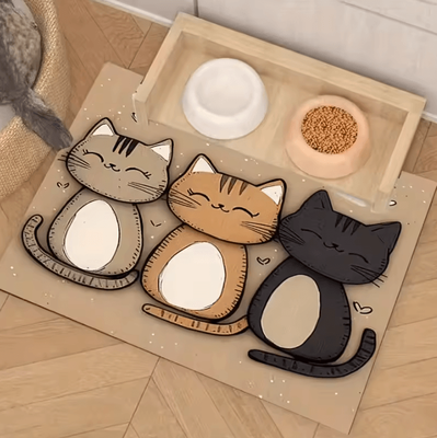 Inspire Curations SplashGuard Absorbent Pet Feeding Mat 80x50cm b