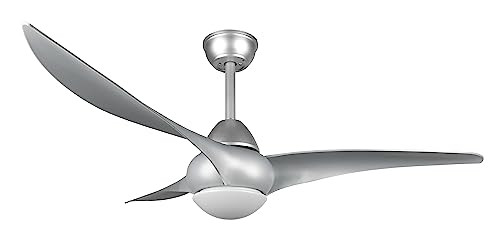 Trio Alesund Plafondventilator met LED-verlichting, Titanium/Zilver, Ø: 115,5 cm, H: 47,5 cm