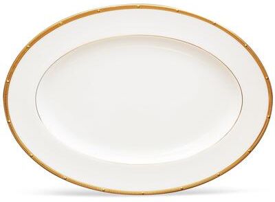 "Noritake Rochelle Gold Oval Platter, 14"""