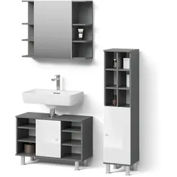 BADMÖBEL-SET Fucino, Anthrazit, 3-teilig