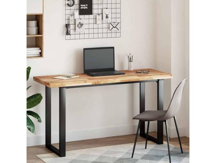 MBDRKVGF Schreibtischplatte Massivholz Akazie 120x50x4 cm geölt Arbeitsplatte Echtholz Tischplatte Massiv