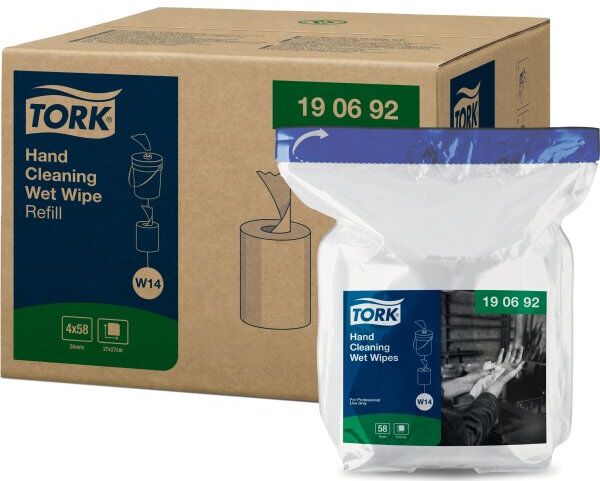 Tork W14 Wet Wipes Hænder, Refill, 58 Ark