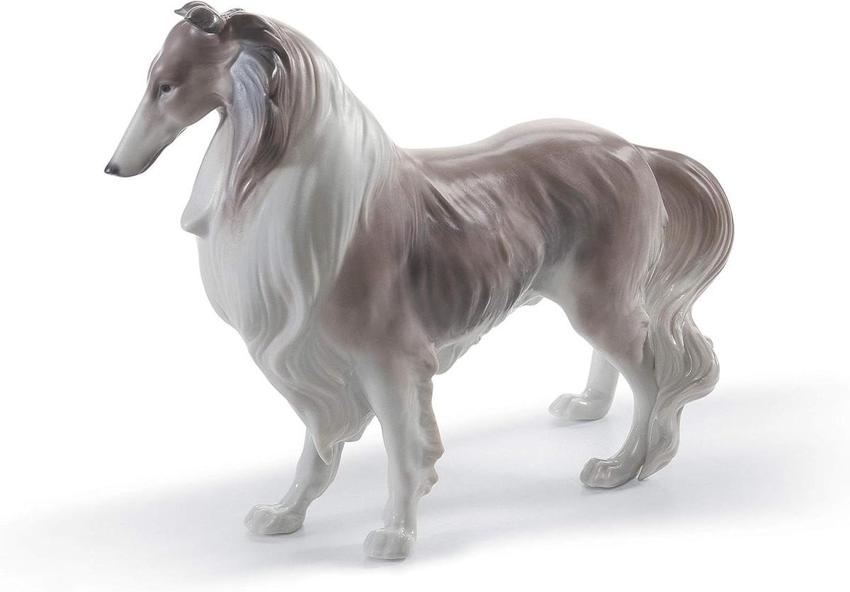Handgemaakt porseleinen herder figuur - Bruin dierenbeeldje voor decoratie en verzameling