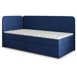 BOXBETT GINA 80x200 cm mit Matratze und Topper, H2+H3 - Blau