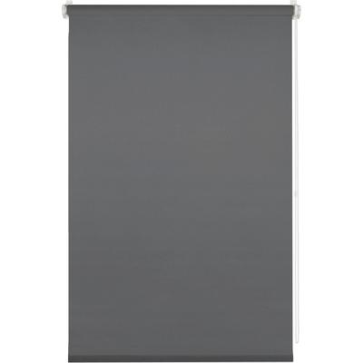 Seitenzugrollo GARDINIA "Uni Klemmrollo", grau (anthrazit), B:100cm H:150cm, Polyester, Rollos, Seitenzugrollo, Schraubmontage möglich