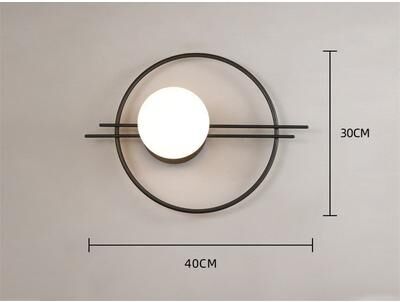 Friendly Fresh Finds Modern LED Wall Sconce Gold & Black Round Bedroom Wall Light black D40cm