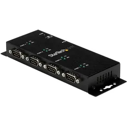StarTech 4 Port USB Serial Adapter (USB-B, 4 Ports), Dockingstation + USB Hub, Schwarz