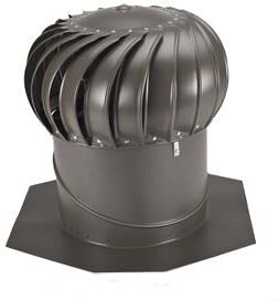 Lomanco Whirlybird Wind Turbine Vent 14 Inch Turbine Internally Braced - Weathered Bronze