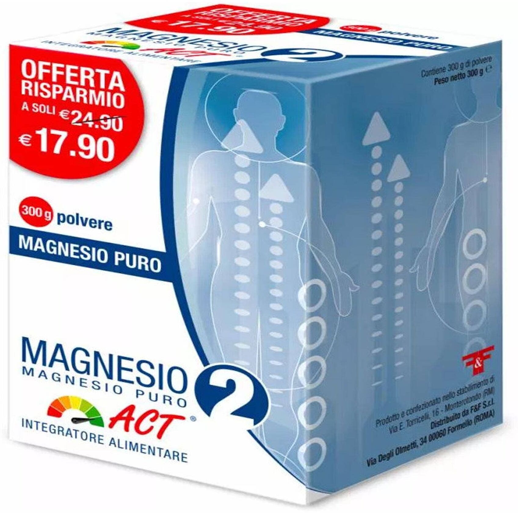 LINEA ACT Magnesio 2 Puro Polvere 300 Grammi 