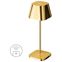Villeroy & Boch Akku-Tischleuchte Neapel Micro RC Alu, Eisen, Stahl Metall Gold