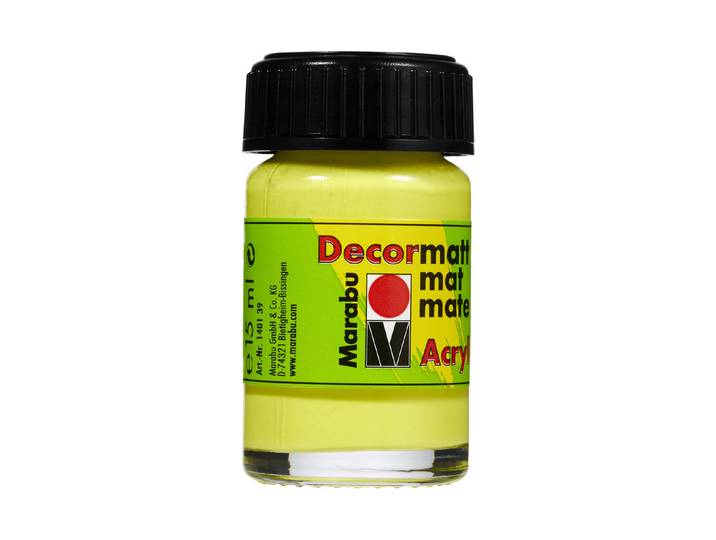 Marabu Acrylfarbe Decormatt Zitrone 15 ml