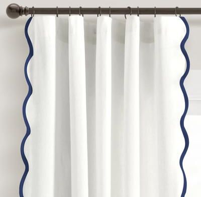 Lush Decor Coastal Chic Scallop Edge Window Curtain Panels