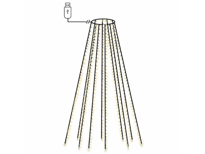 vidaXL Weihnachtsbaum-Beleuchtung 500 Leds Kaltweiss 500 Cm, Weiß, Kunststoff, LED integrated, 11x500x11 cm, Lampen & Leuchten, Außenbeleuchtung, Außenleuchten