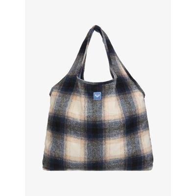 Schultertasche ROXY "SUNDAZED FLANNEL TOTE", Damen, dutch blau, Obermaterial: 100% Polyester, Taschen Schultertasche, aus Polyester