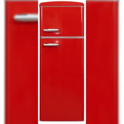 Exquisit Retro Kühl-Gefrierkombination RKGC270-45-H-160E rot, 206 l Fassungsvermögen