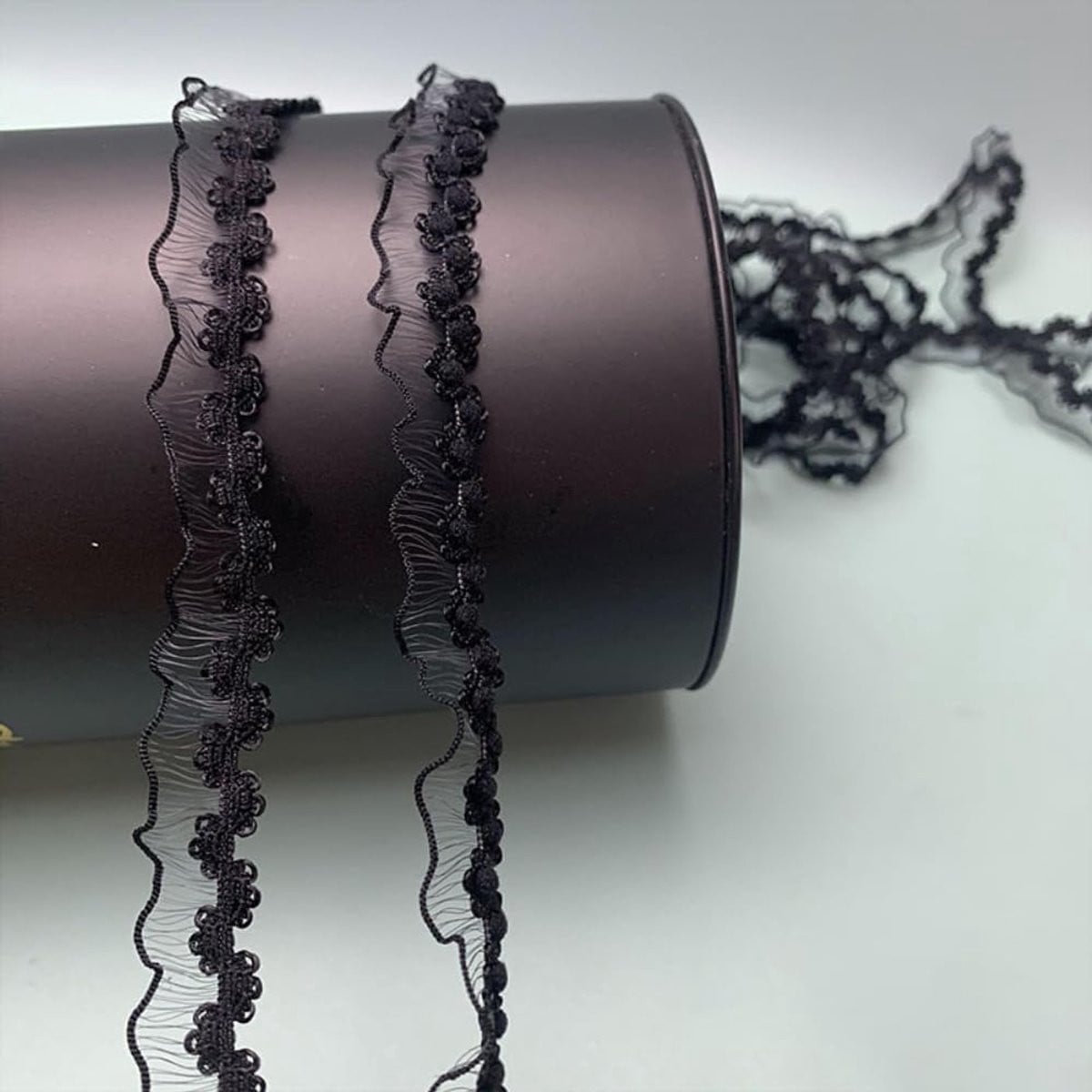 Zwart elastisch kanten lint voor decoratie, naaien en knutselen