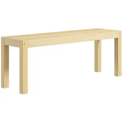STILVORA Sitzbank Holz Kiefer Natur 120x33x45 cm für 2 Personen mit Anti Rutsch Fußpads modern für Küche Esszimmer Flur bis 240 kg
