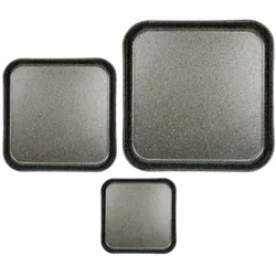 Mamù 3er-Set quadratische Backformen (20/30/40 cm), antihaftbeschichtet, Aluminium, PFOA-frei, kratzfest, hergestellt in Italien