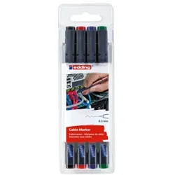 Edding 4er-Pack Kabelmarker »8407« schwarz