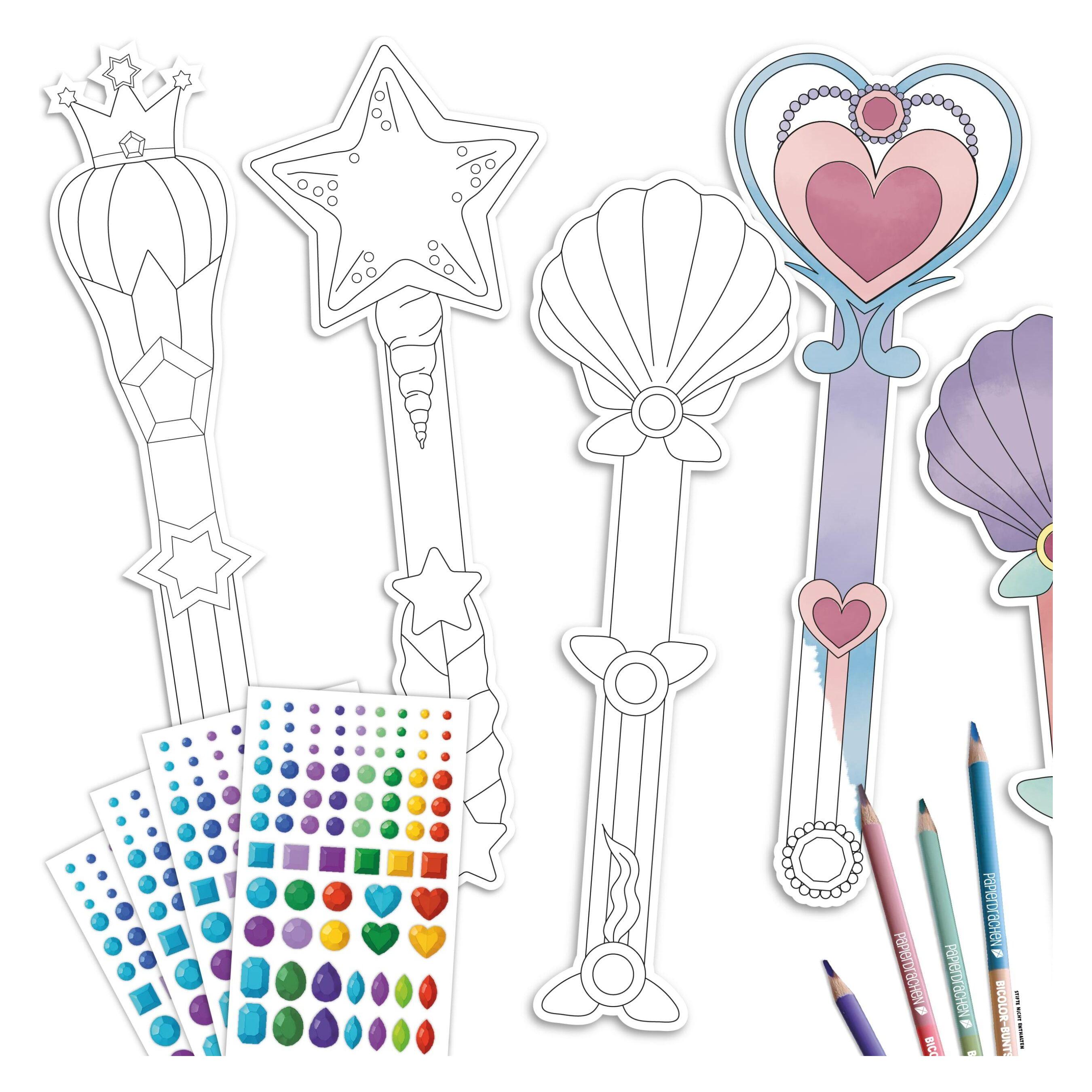 Papierdrachen Bastelset Papp-Zauberstäbe (B507-004-002)