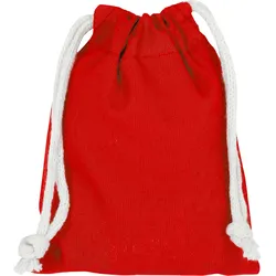 Zuziehbeutel - Baumwolle | OEKO-TEX 100 zertifiziert | 10x14cm | Jutebeutel | Einkaufstasche | unbedruckt, rot