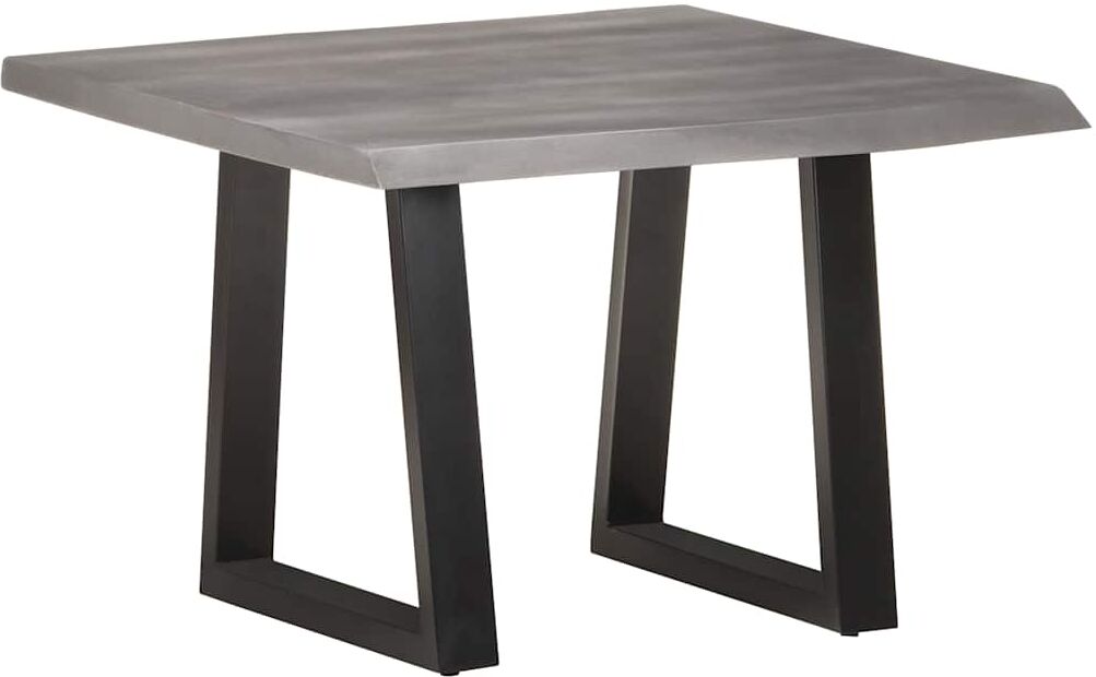 vidaXL Table basse avec bord naturel 60x60x40 cm Bois d'acacia massif