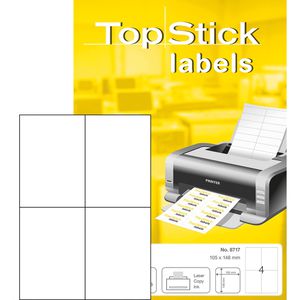 Etiketten A4 105 x 148mm für Drucker 100 Blatt