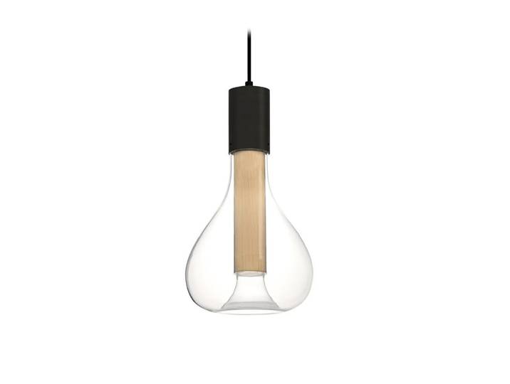 LZF LUZIFER lampe à suspension ERIS diffuseur noir (Hêtre naturel - Vernis à bois)