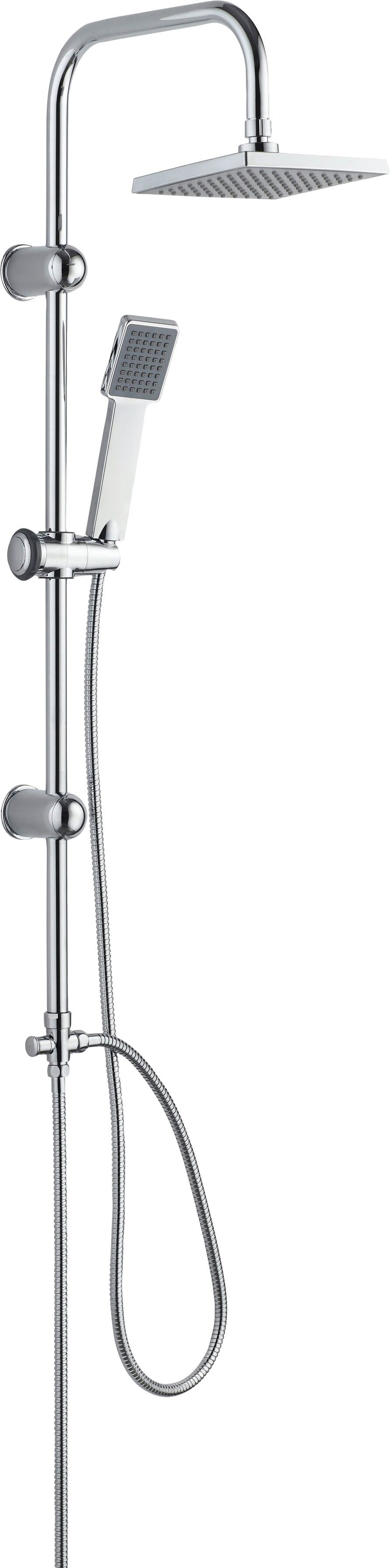 Duschsystem EISL "EASY ENERGIE", grau (silberfarben), H:103,3cm, Brausegarnituren, Duschsystem, Regendusche ohne Armatur, Duschsystem mit Kopfbrause und Handbrause silberfarben Einheitsgröße