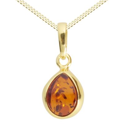 Kette mit Anhänger OSTSEE-SCHMUCK "Ostsee-Schmuck Kette mit Anhänger Enela Kette mit Anhänger Enela" Gr. 42, gold, Halsketten, Damen, 42cm, Silber 925 (Sterlingsilber), L: 42